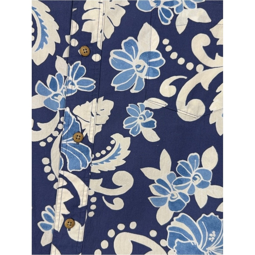 Saddlebred Tropical Hawaiian Aloha Camp Shirt Floral Blue Button Up 2XL Vacation - Picture 5 of 7
